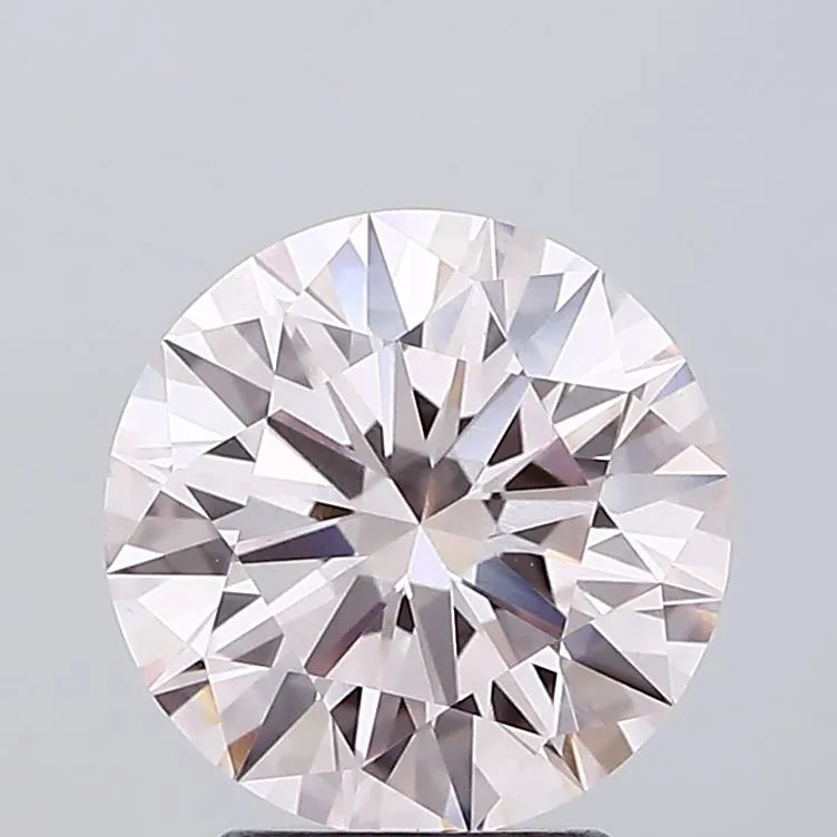 3.10ct Round Lab Grown Diamond (Colour Fancy Light Pink, Clarity VVS2, Cut ID, IGI Certified)