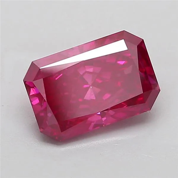 3.11ct Radiant Lab Grown Diamond (Colour Fancy Vivid Pink, Clarity VS2, IGI Certified)