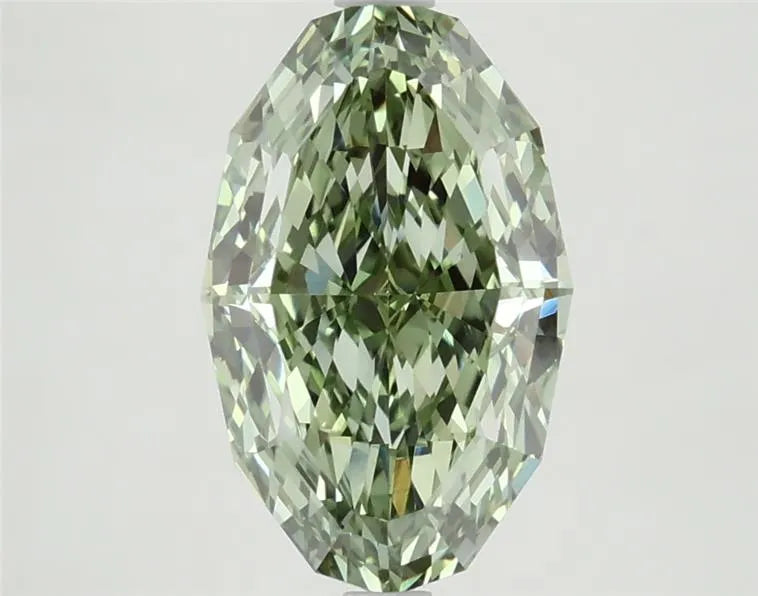 3.14ct Oval Lab Grown Diamond (Colour Fancy Vivid Green, Clarity VVS2, IGI Certified)