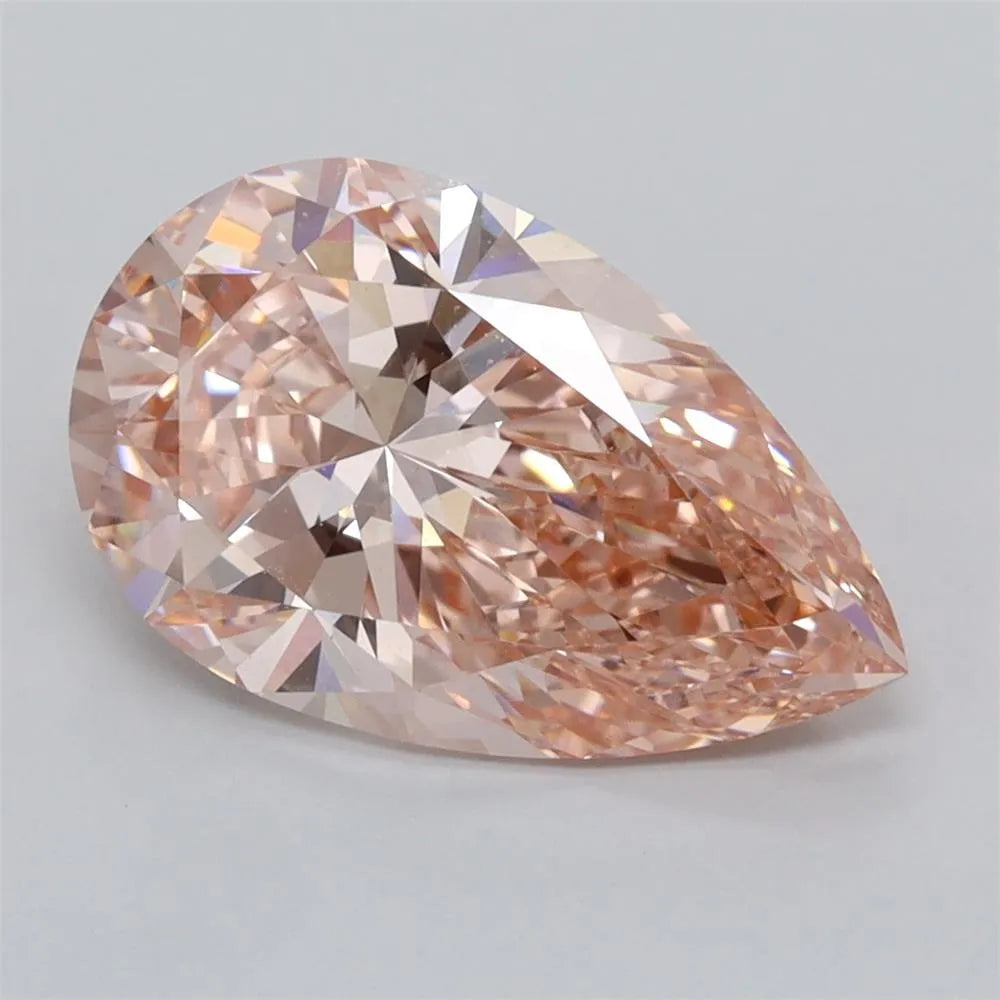 3.15ct Pear Lab Grown Diamond (Colour Fancy Intense Pink, Clarity VS1, IGI Certified)