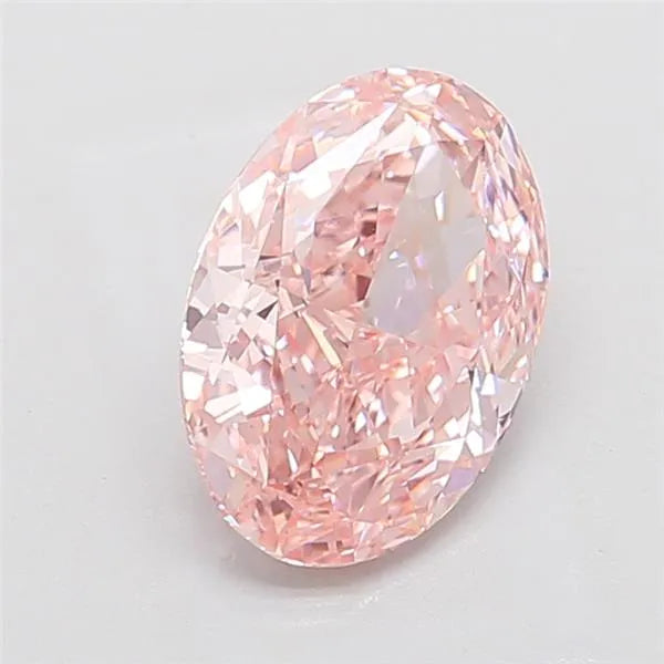 3.21ct Oval Lab Grown Diamond (Colour Fancy Vivid Pink, Clarity VS1, IGI Certified)