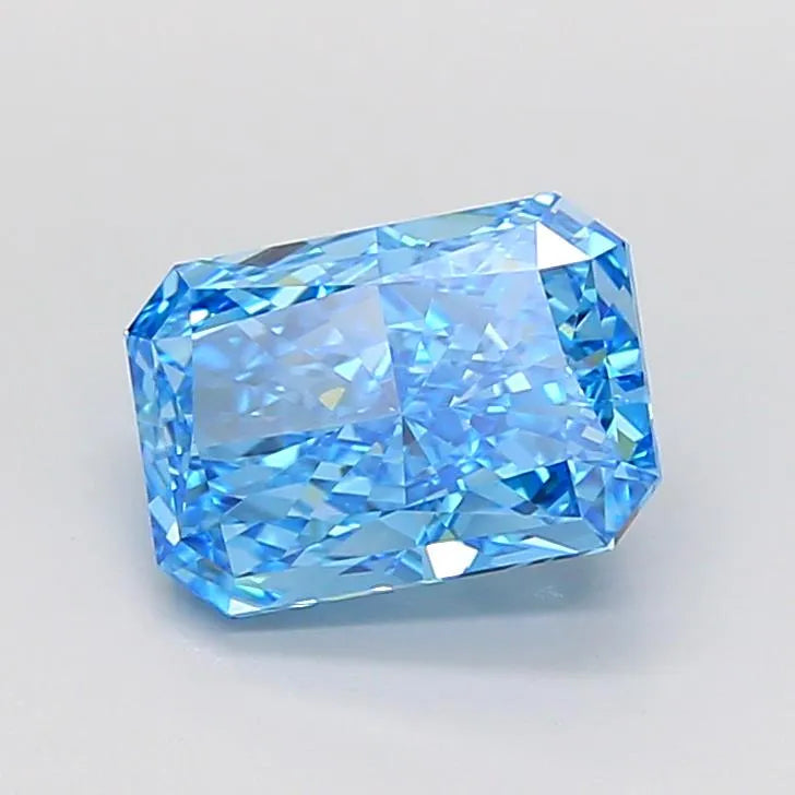 3.24ct Radiant Lab Grown Diamond (Colour Fancy Vivid Blue, Clarity VVS1, IGI Certified)