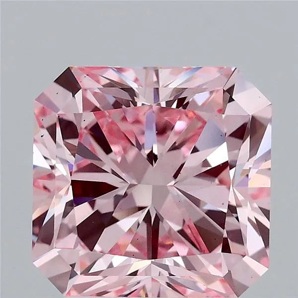 3.26ct Square radiant Lab Grown Diamond (Colour Fancy Intense Pink, Clarity VS2, IGI Certified)