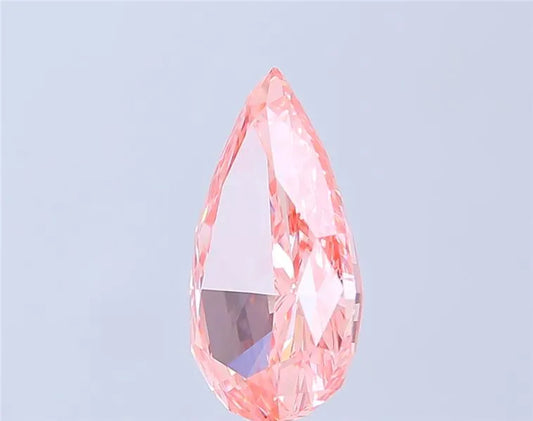 3.27ct Pear Lab Grown Diamond (Colour Fancy Vivid Pink, Clarity VVS1, IGI Certified)
