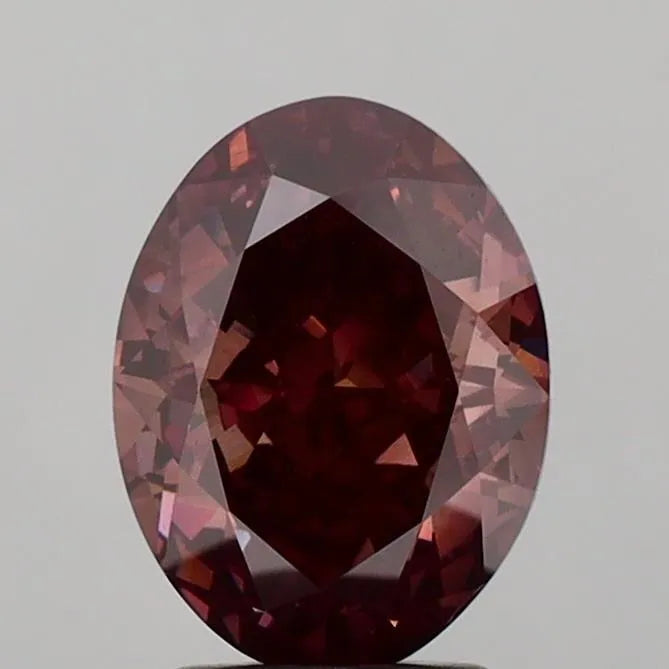 3.31ct Oval Lab Grown Diamond (Colour Fancy Deep Pink, Clarity VS2, IGI Certified)