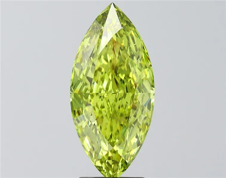 3.76ct Marquise Lab Grown Diamond (Colour Fancy Intense Green Yellow, Clarity VS1, IGI Certified)