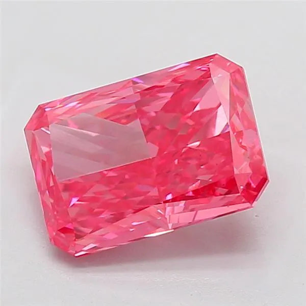 3.77ct Radiant Lab Grown Diamond (Colour Fancy Vivid Pink, Clarity VS1, IGI Certified)