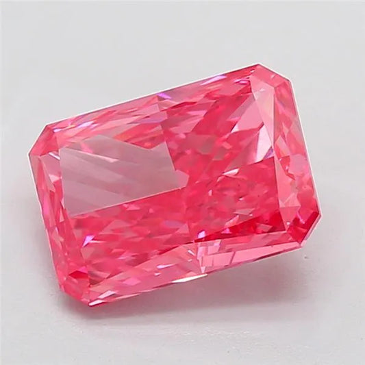 3.77ct Radiant Lab Grown Diamond (Colour Fancy Vivid Pink, Clarity VS1, IGI Certified)