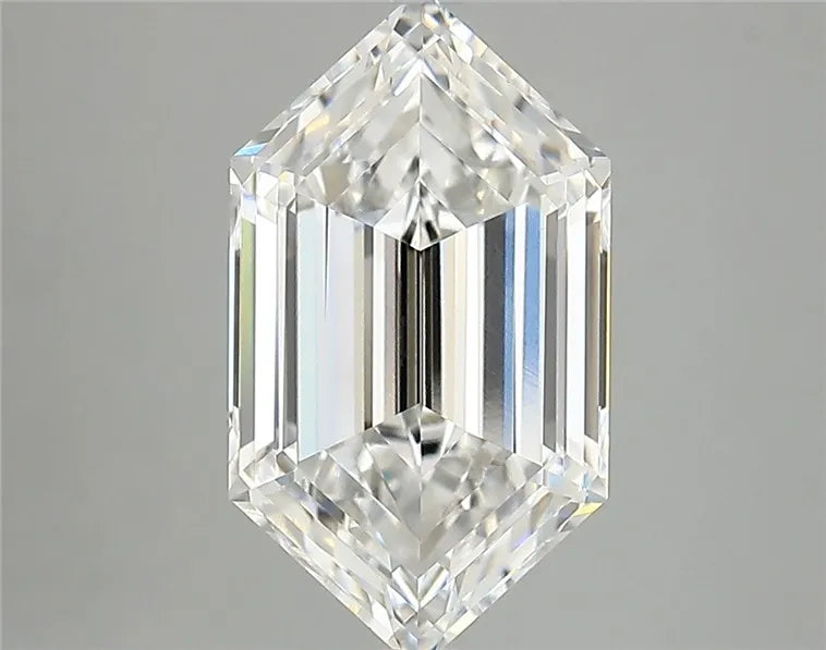 3.79ct Hexagonal Lab Grown Diamond (Colour E, Clarity IF, IGI Certified)