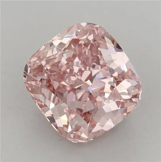 3.88ct Cushion brilliant Lab Grown Diamond (Colour Fancy Vivid Pink, Clarity VVS2, IGI Certified)