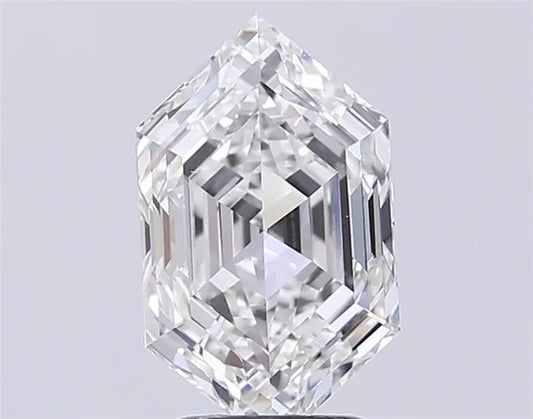 3.98ct Hexagonal Lab Grown Diamond (Colour E, Clarity VVS2, IGI Certified)