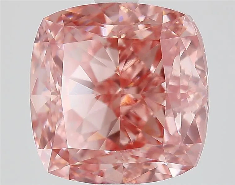 3.99ct Cushion modified Lab Grown Diamond (Colour Fancy Vivid Pink, Clarity VVS2, IGI Certified)