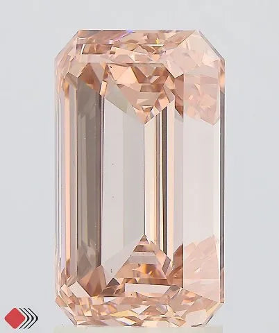 3.99ct Emerald Lab Grown Diamond (Colour Fancy Intense Brown Pink, Clarity VS1, IGI Certified)
