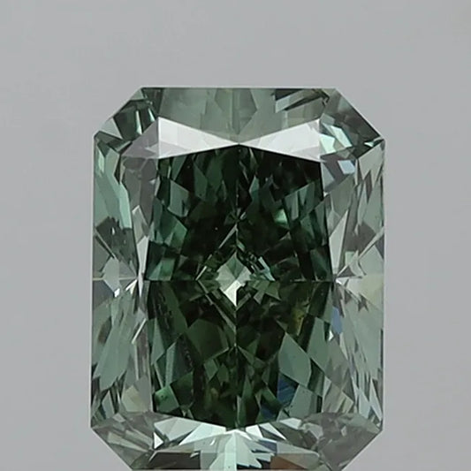 3.99ct Radiant Lab Grown Diamond (Colour Fancy Vivid Green, Clarity VS1, IGI Certified)