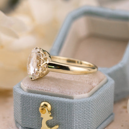 2.58ct Oval Rose Cut Lab Diamond Ring – Camille