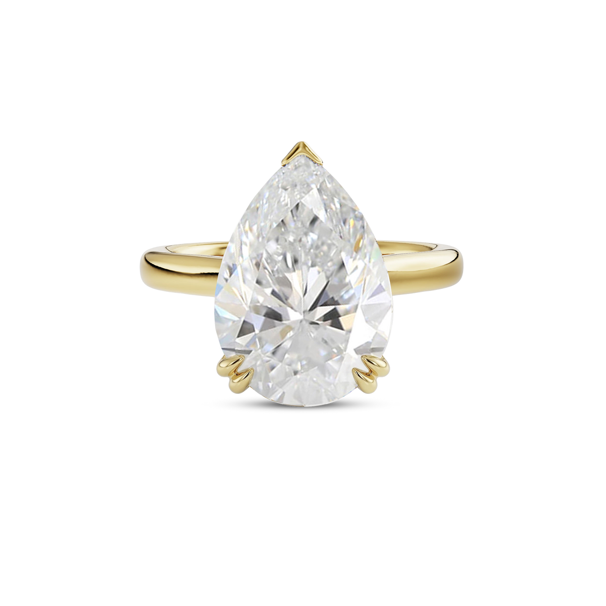 Vera compass set double claw prong solitaire engagement ring setting for a 3 carat center stone