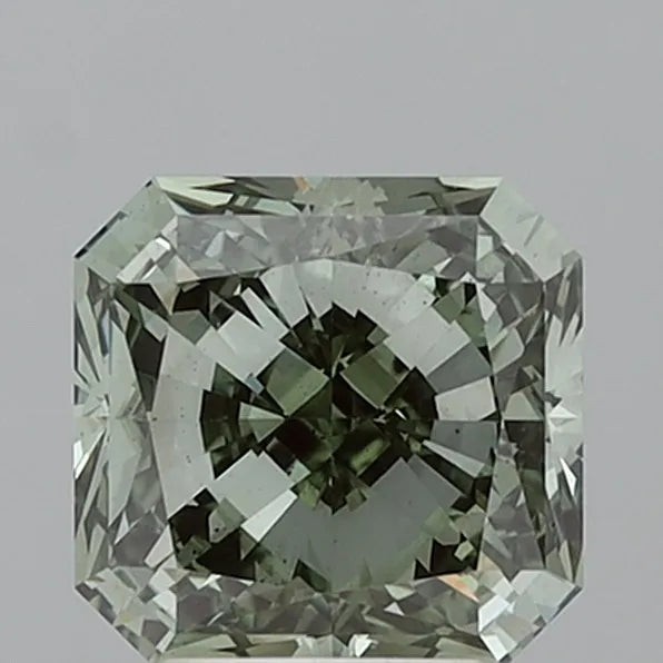 4.00ct Square radiant Lab Grown Diamond (Colour Fancy Vivid Green, Clarity VS2, IGI Certified)