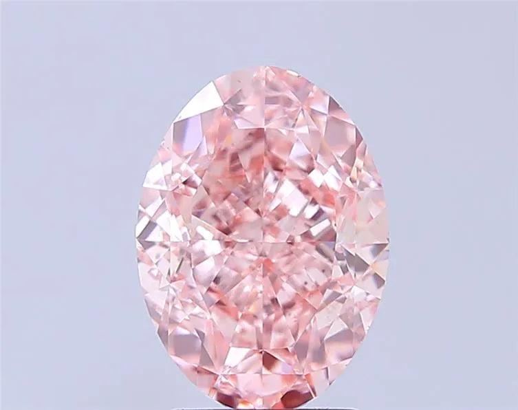 4.01ct Oval Lab Grown Diamond (Colour Fancy Vivid Pink, Clarity VS1, IGI Certified)