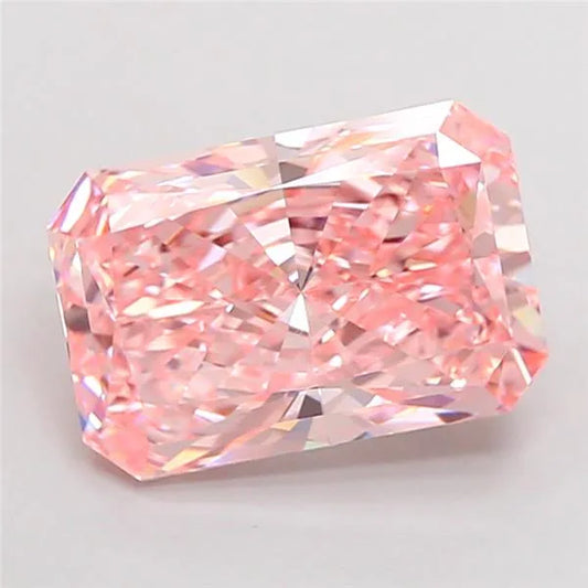 4.01ct Radiant Lab Grown Diamond (Colour Fancy Vivid Pink, Clarity VVS1, IGI Certified)