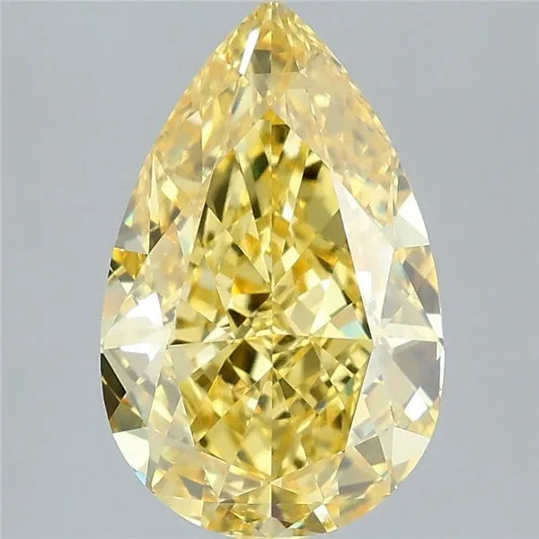 4.04ct Pear Lab Grown Diamond (Colour Fancy Vivid Yellow, Clarity VVS2, IGI Certified)