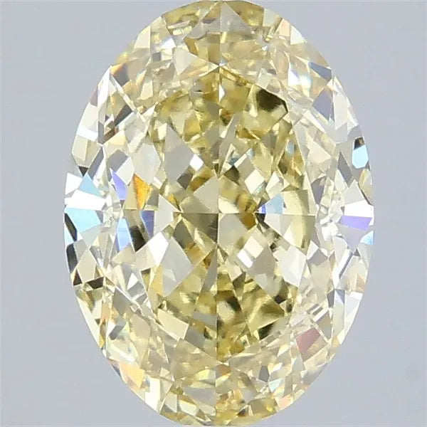 4.10ct Oval Lab Grown Diamond (Colour Fancy Yellow, Clarity VS1, IGI Certified)