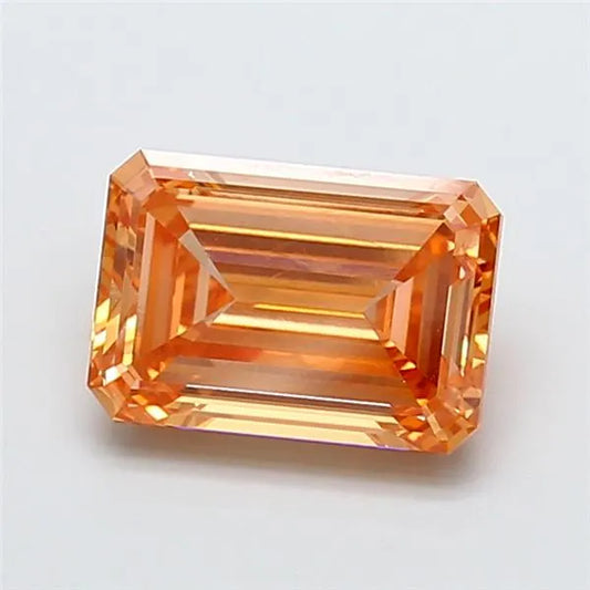 4.15ct Emerald Lab Grown Diamond (Colour Fancy Intense Orange, Clarity VS1, IGI Certified)