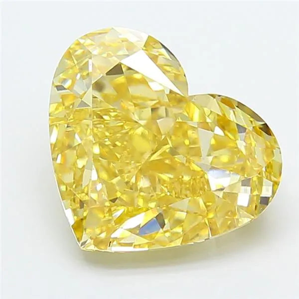 4.20ct Heart Lab Grown Diamond (Colour Fancy Intense Yellow, Clarity VS1, IGI Certified)