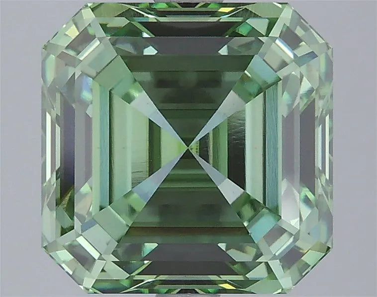 4.26ct Asscher Lab Grown Diamond (Colour Fancy Vivid Green, Clarity VS1, IGI Certified)