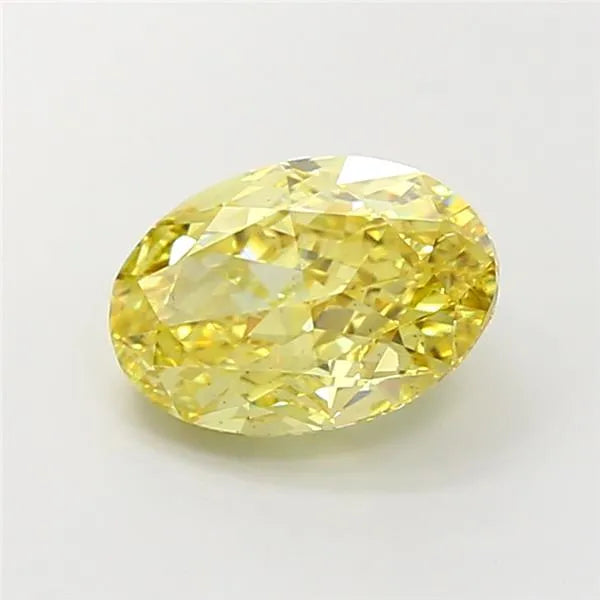 4.38ct Oval Lab Grown Diamond (Colour Fancy Intense Yellow, Clarity VS2, IGI Certified)