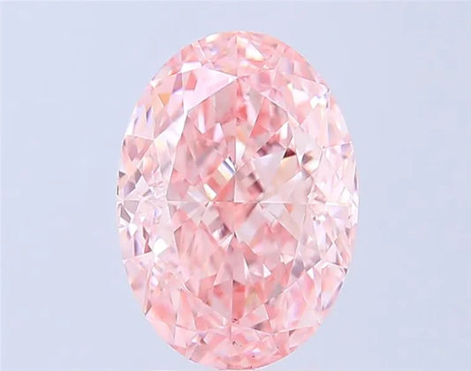 4.50ct Oval Lab Grown Diamond (Colour Fancy Vivid Pink, Clarity VS1, IGI Certified)