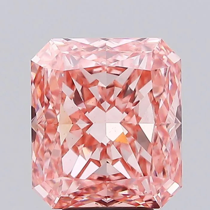 4.54ct Radiant Lab Grown Diamond (Colour Fancy Vivid Pink, Clarity VS1, IGI Certified)