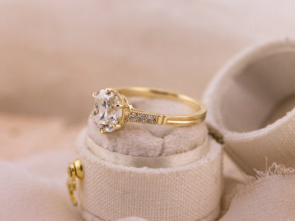 2.05ct old mine cut engagement ring - Iris