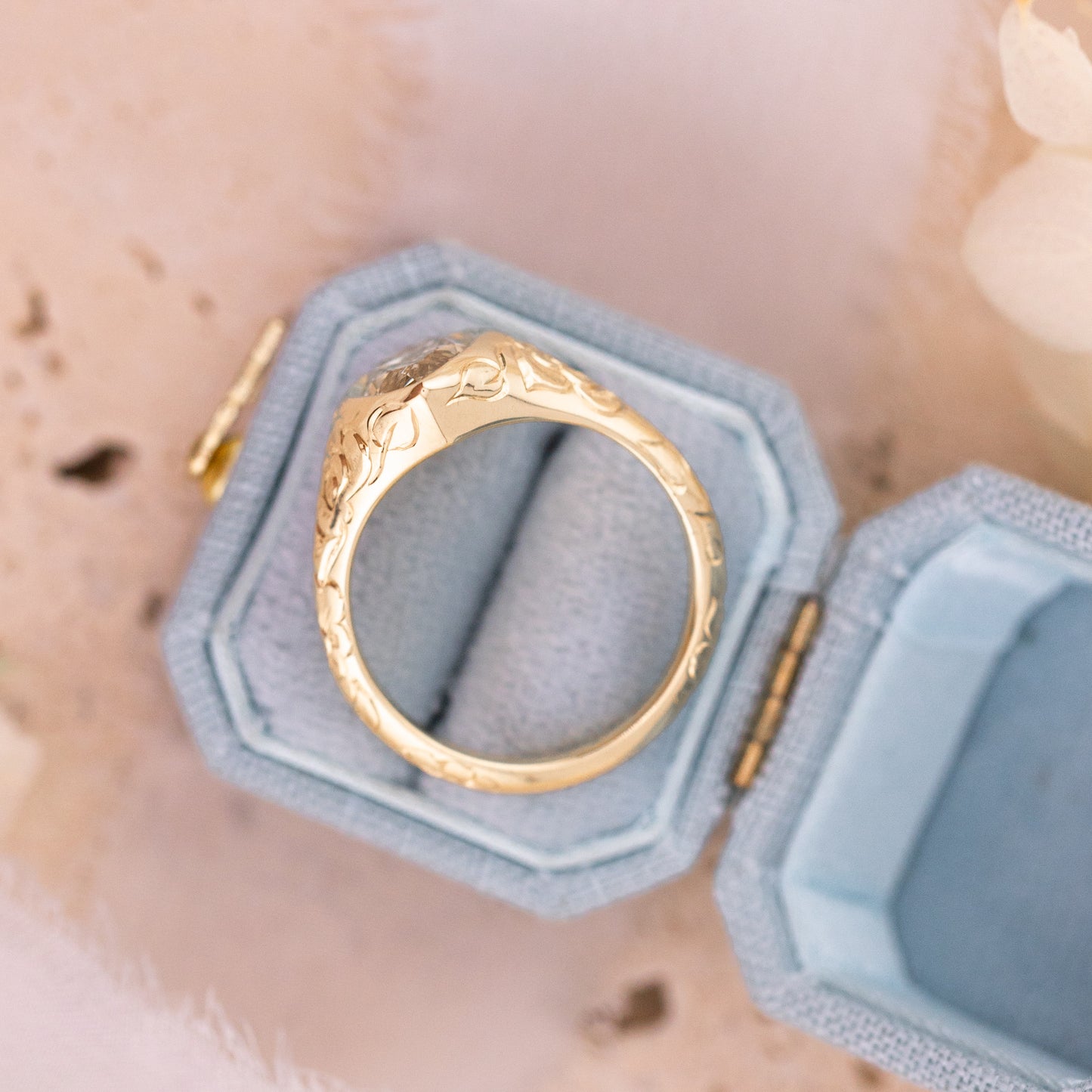 2.09ct Champagne Pear Lab Diamond Bezel Ring – Lenora
