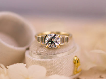 Old European cut engagement ring
