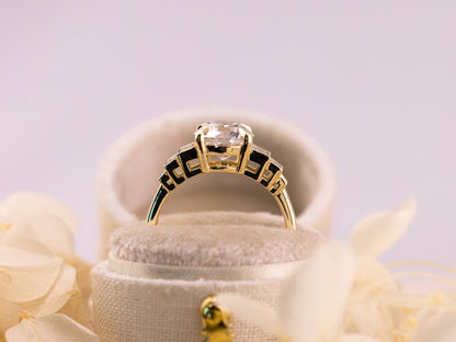 Old European cut engagement ring