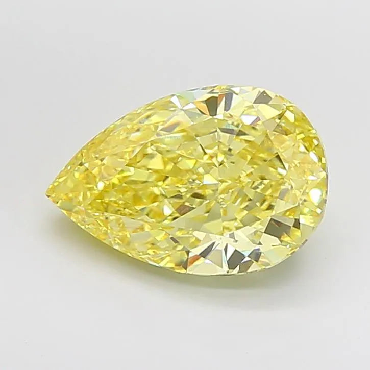 5.01ct Pear Lab Grown Diamond (Colour Fancy Vivid Yellow, Clarity VS1, IGI Certified)