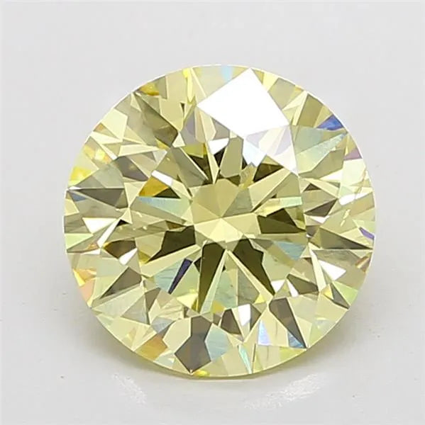 5.01ct Round Lab Grown Diamond (Colour Fancy Intense Yellow, Clarity SI1, Cut ID, IGI Certified)