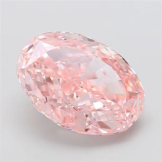 5.02ct Oval Lab Grown Diamond (Colour Fancy Intense Pink, Clarity VS1, IGI Certified)