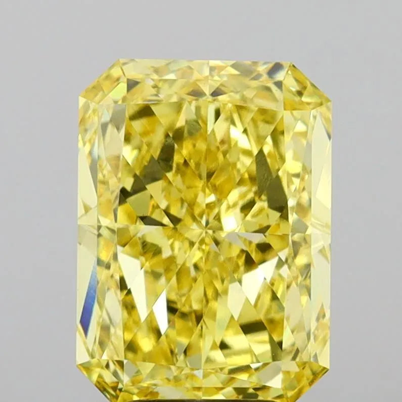 5.02ct Radiant Lab Grown Diamond (Colour Fancy Vivid Yellow, Clarity VVS2, IGI Certified)