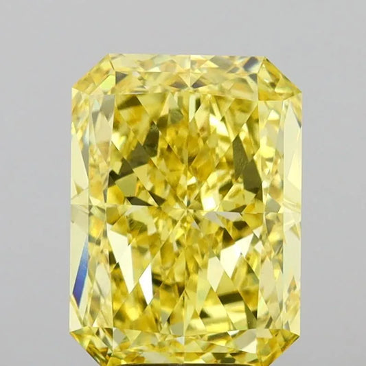 5.02ct Radiant Lab Grown Diamond (Colour Fancy Vivid Yellow, Clarity VVS2, IGI Certified)