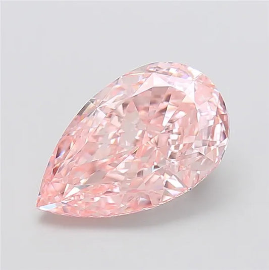 5.03ct Pear Lab Grown Diamond (Colour Fancy Intense Pink, Clarity VVS2, IGI Certified)