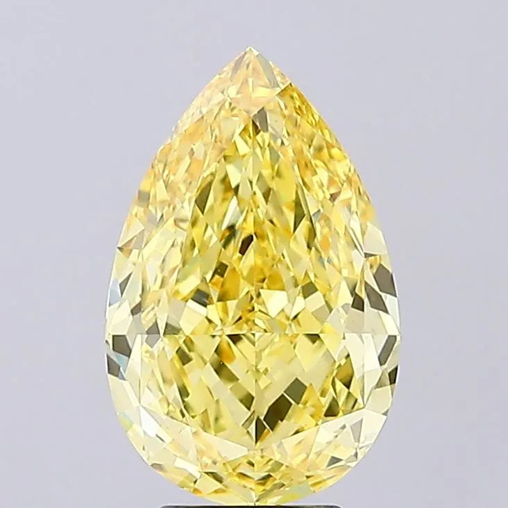 5.04ct Pear Lab Grown Diamond (Colour Fancy Intense Yellow, Clarity VVS2, IGI Certified)