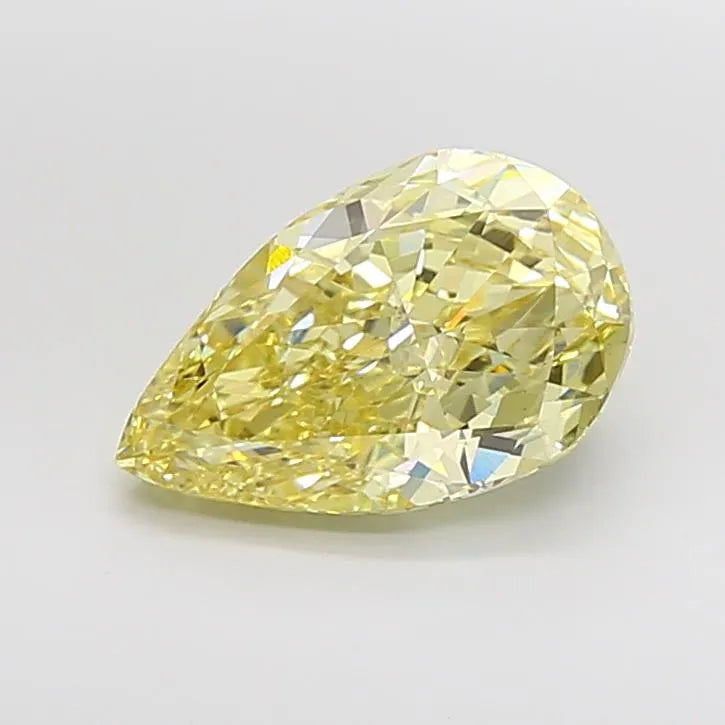 5.06ct Pear Lab Grown Diamond (Colour Fancy Yellow, Clarity VS2, IGI Certified)