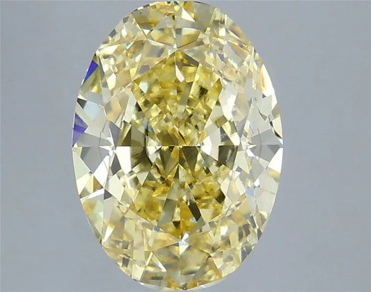 5.09ct Oval Lab Grown Diamond (Colour Fancy Intense Yellow, Clarity SI1, IGI Certified)