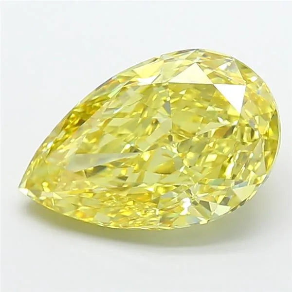 5.09ct Pear Lab Grown Diamond (Colour Fancy Vivid Yellow, Clarity VVS2, IGI Certified)