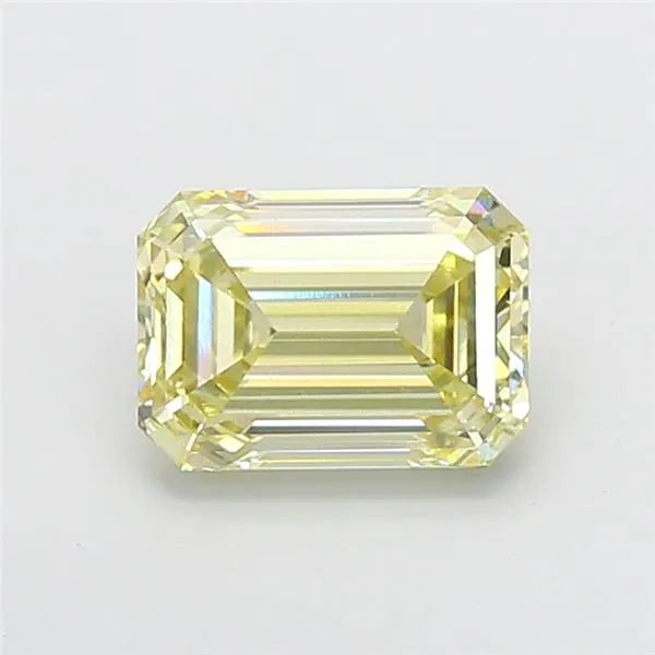 5.11ct Emerald Lab Grown Diamond (Colour Fancy Light Yellow, Clarity VS1, IGI Certified)