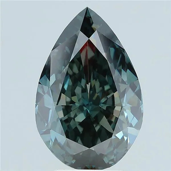 5.16ct Pear Lab Grown Diamond (Colour Fancy Deep Green, Clarity VS1, IGI Certified)