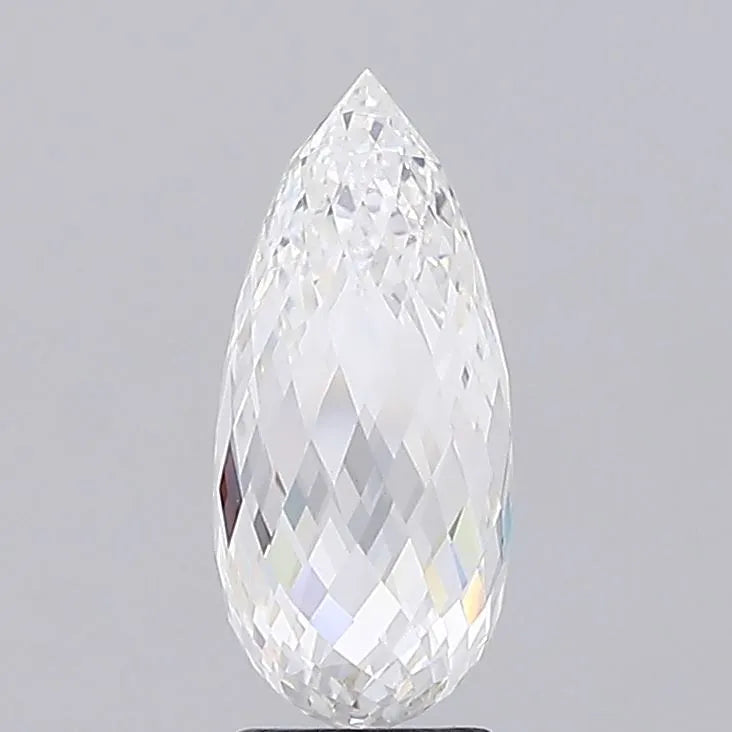 5.64ct Briolette Lab Grown Diamond (Colour F, Clarity VS2, IGI Certified)