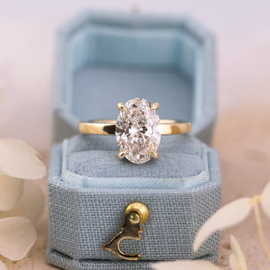 2.52ct Oval Lab Diamond Hidden Halo Ring