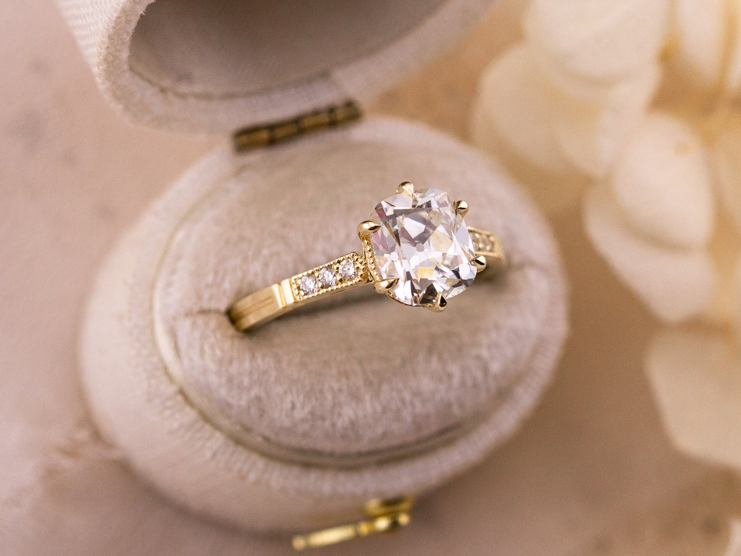 2.05ct old mine cut engagement ring - Iris